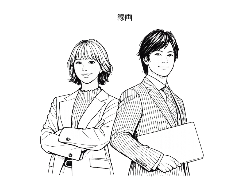 似顔絵ラフの作例4